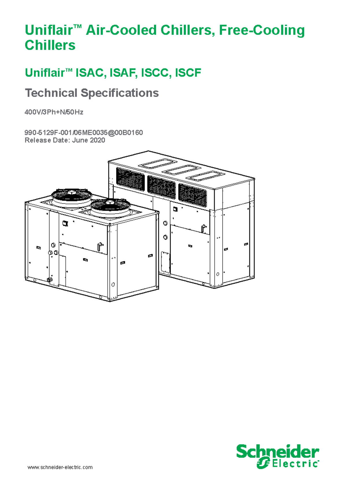 ISA-ISC Chillers Technical Specifications (ISAC, ISAF, ISCC, ISCF ...