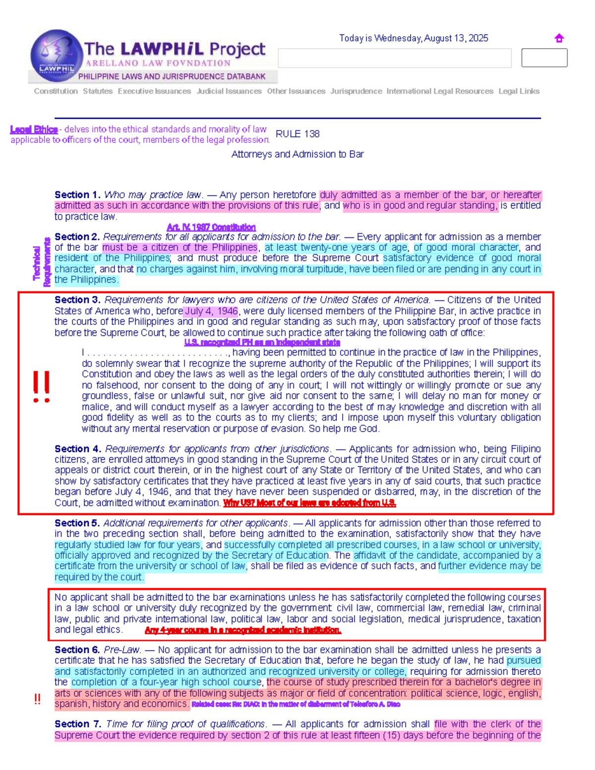 RULE 138: Annotated Guide on Legal Ethics and Bar Admission ...