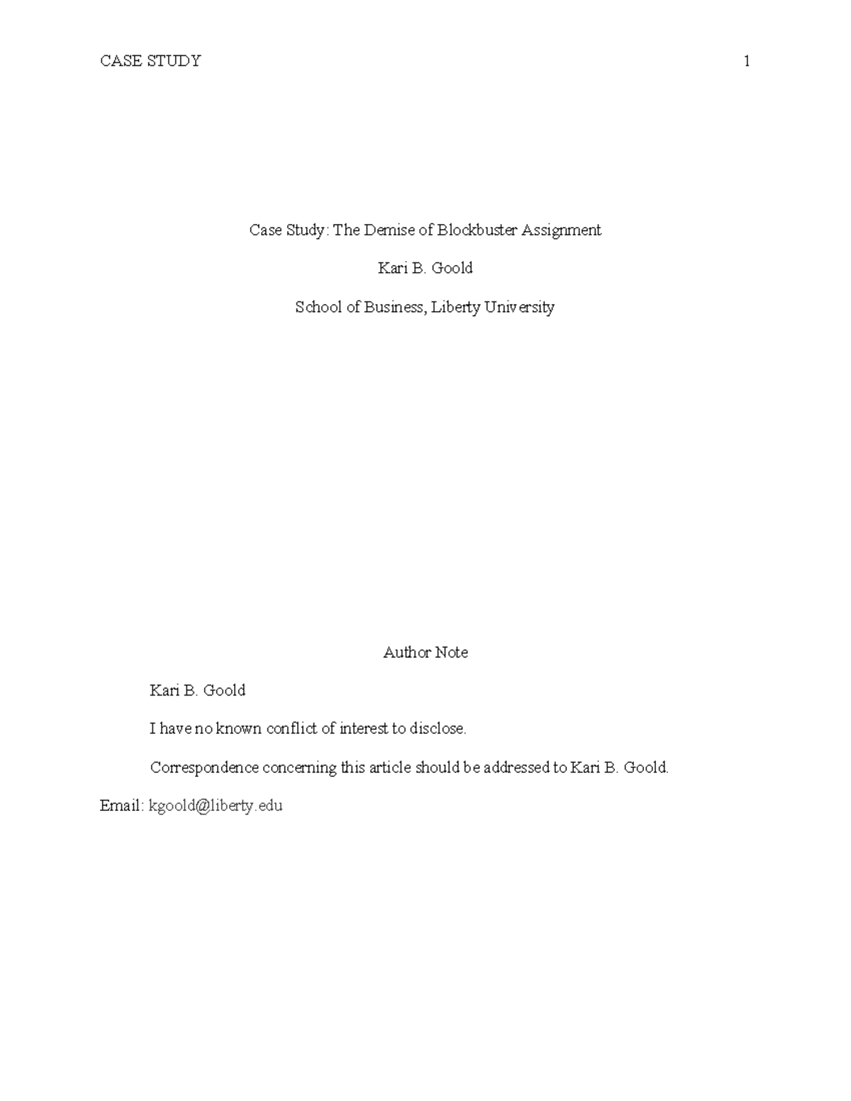 BUSI740 Case Study: Analyzing the Rise and Fall of Blockbuster - Studocu