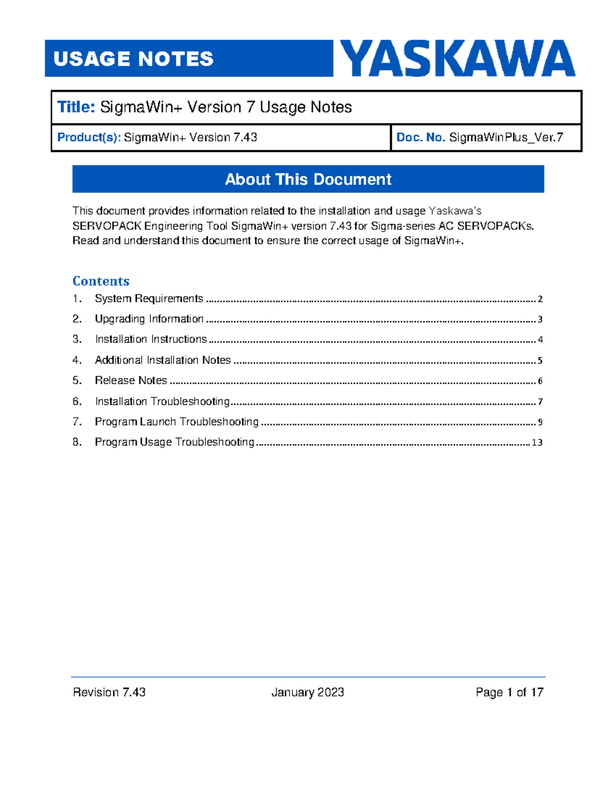 SigmaWin+ Ver. 7.43 Installation & Usage Guide [Read Me File] - Studocu