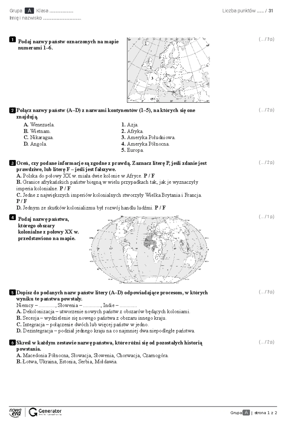 Pogoda a klimat klasa 5 kartkówka - Geografia - pogoda a klimat klasa 5