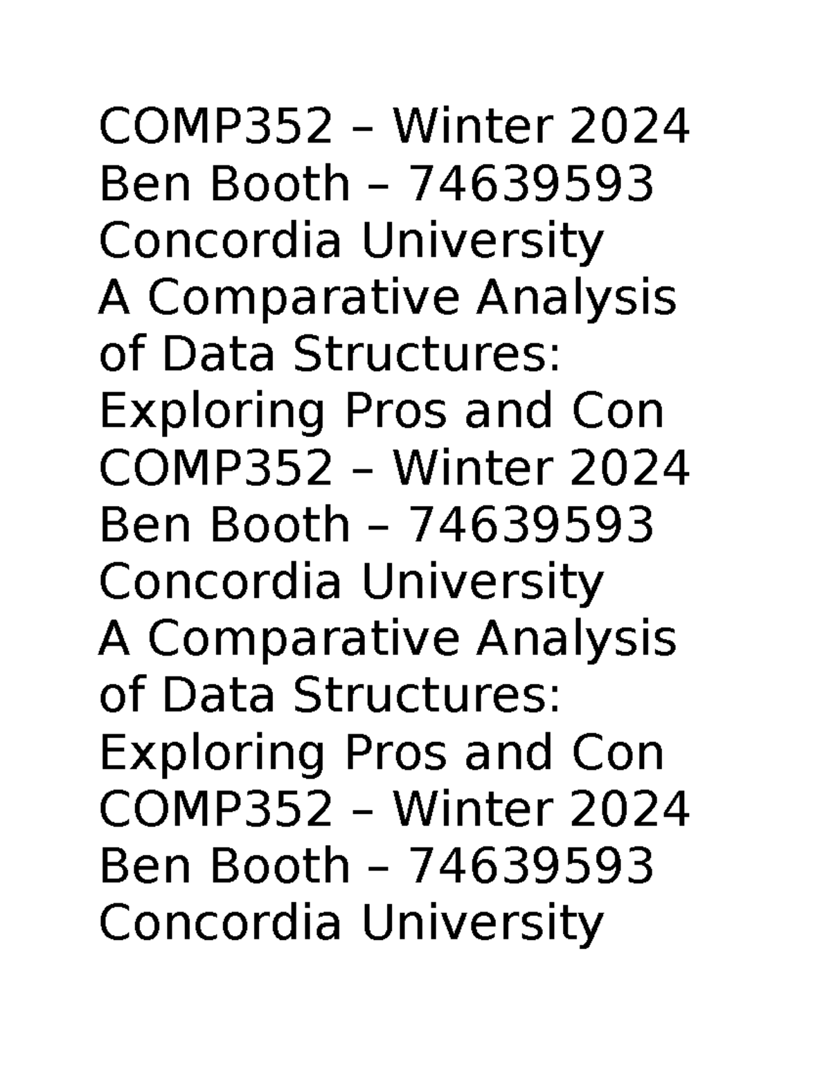 COMP348 – Comparative Analysis of Programming Languages: C, Python ...