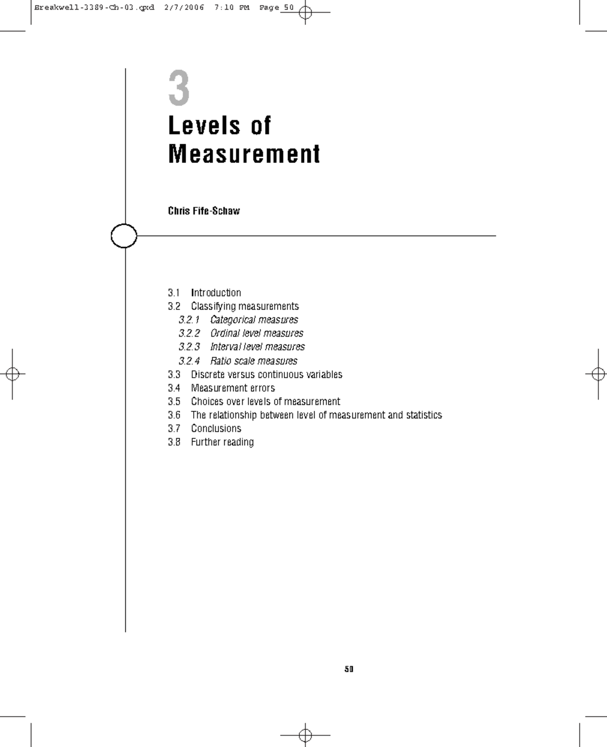 9903 040472 Chapter 3 - Levels of Measurement in Psychology - Studocu