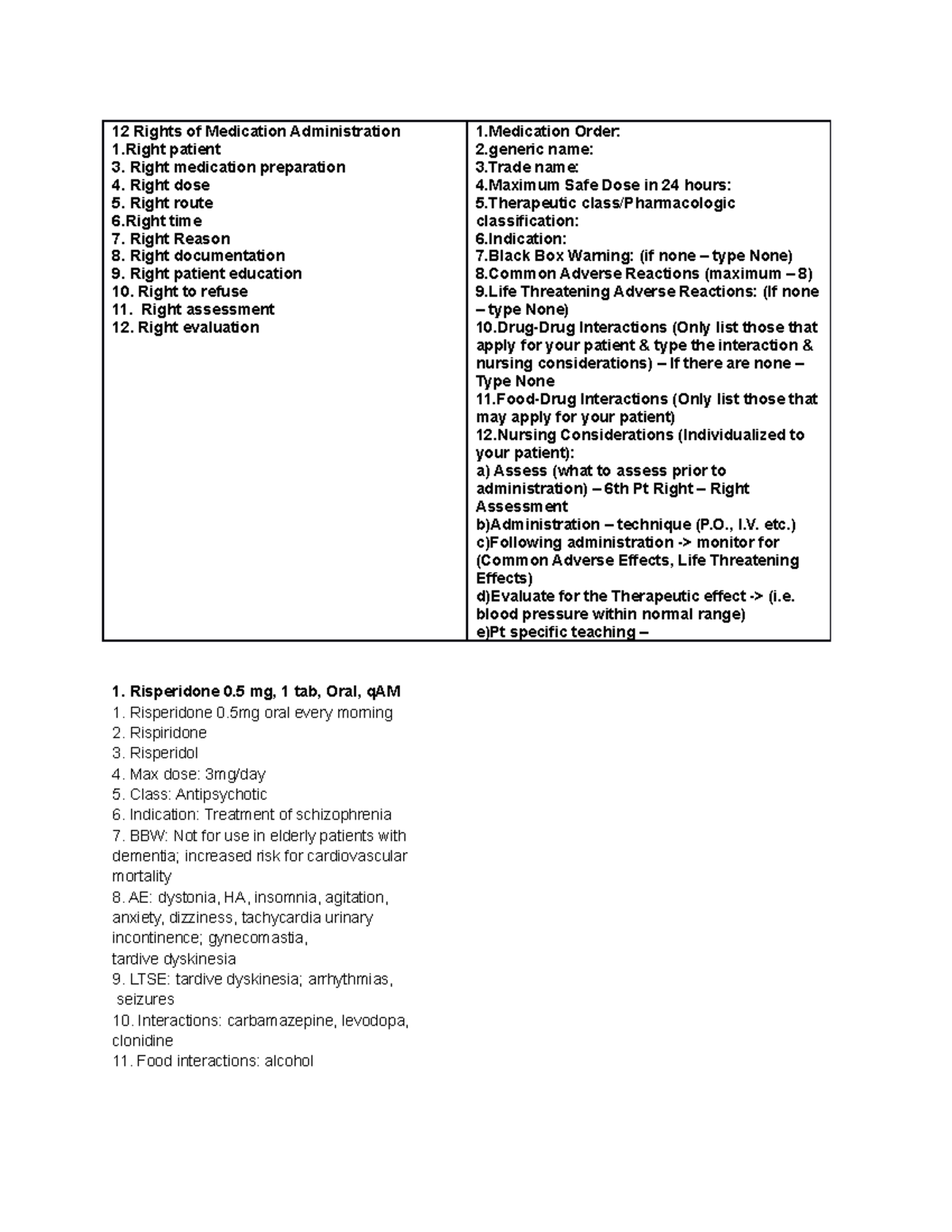 Clinical MEDS Bible 🙏🏻 - 12 Rights of Medication Administration Guide ...