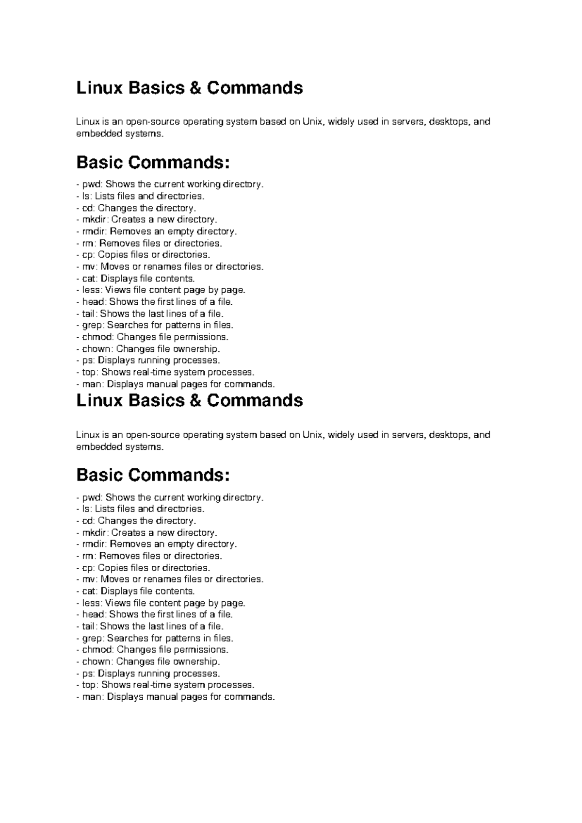 Linux Basics Commands: Essential Command Line Guide - Studocu