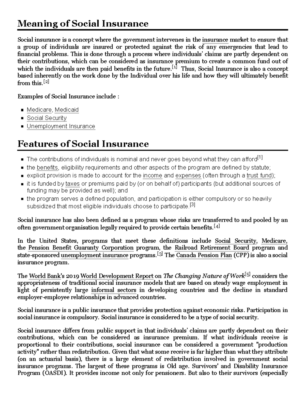 Social Insurance: Key Features and Necessity Explained - Studocu