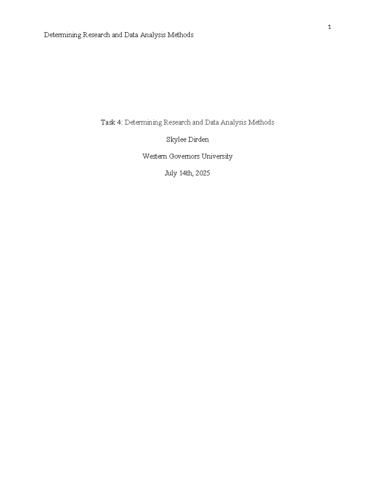 Task 4: Research & Data Analysis Methods for Reading Comprehension ...