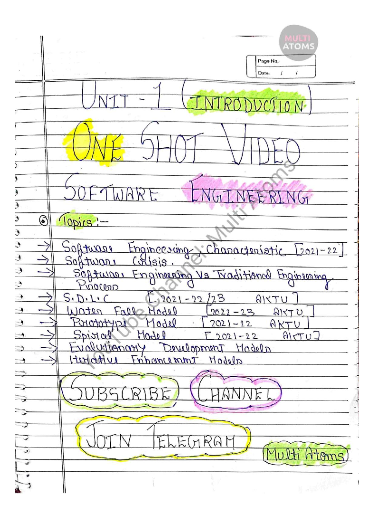 Software Engineering Overview: Key Concepts & Models (SE Notes) - Studocu
