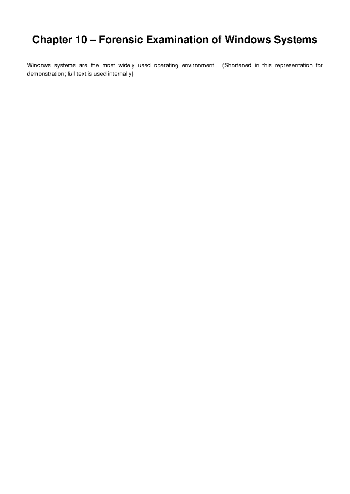 Digital Evidence Notes: Ch10-15 Forensic Systems & Network Basics - Studocu