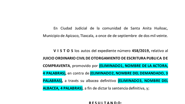 Juicio Ordinario Civil de Otorgamiento de Escritura Pública - JCC4 458
