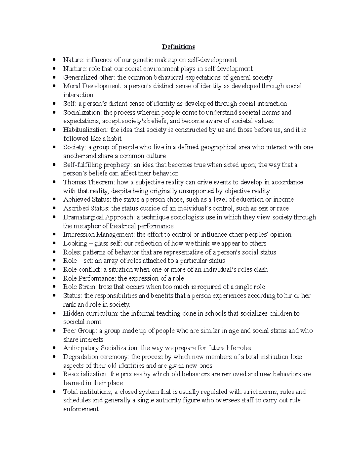 Sociology 101: Module 4 Study Notes on Socialization Concepts - Studocu