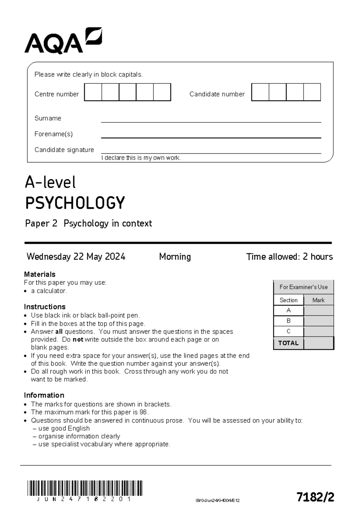 AQA A Level Psychology Issues & Debates Student Topic Tables - Studocu