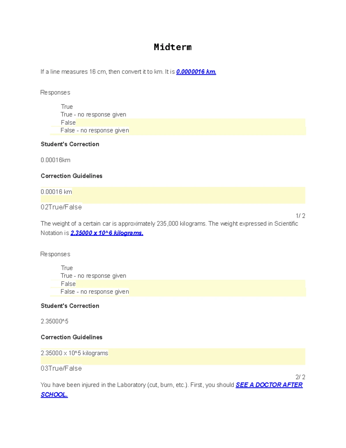 Final Exam Study Guide for Physics 2: Motion and Acceleration Concepts ...