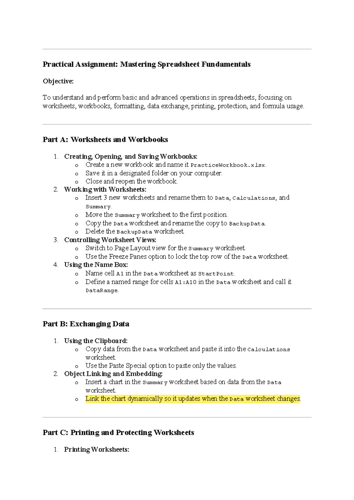 Practical Assignment Unit 1 - Practical Assignment: Mastering ...