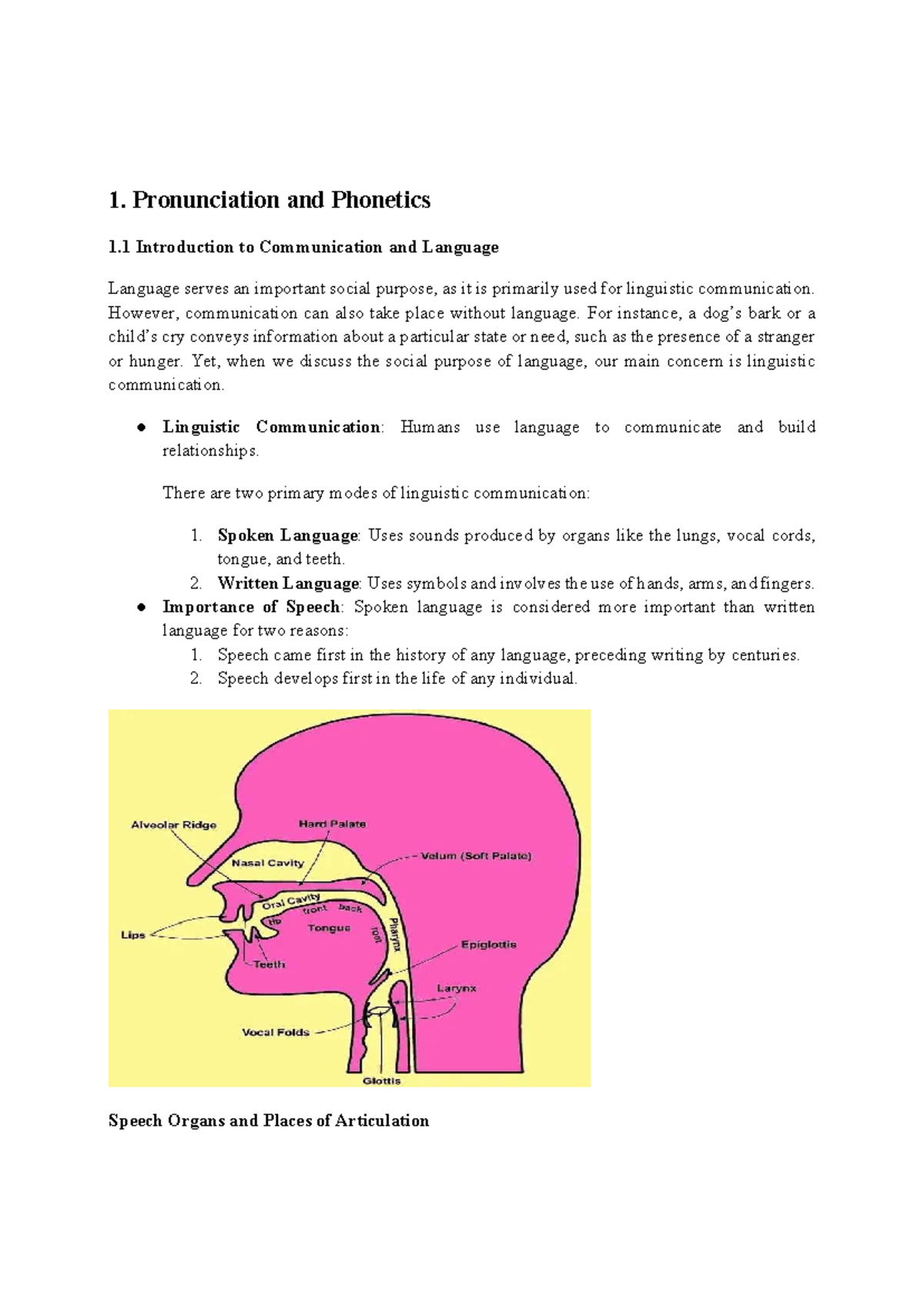 Pronunciation and Phonetics: Detailed Notes for Communication (ENG 101 ...