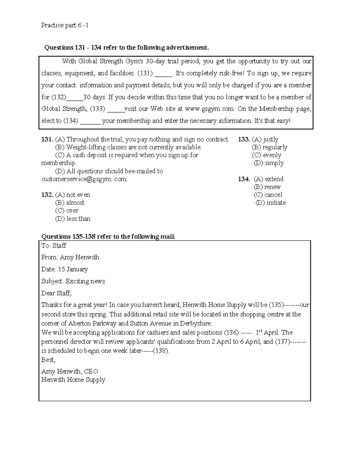 P6. TEXT Complexity - Basic Level Practice Part 6 - Studocu