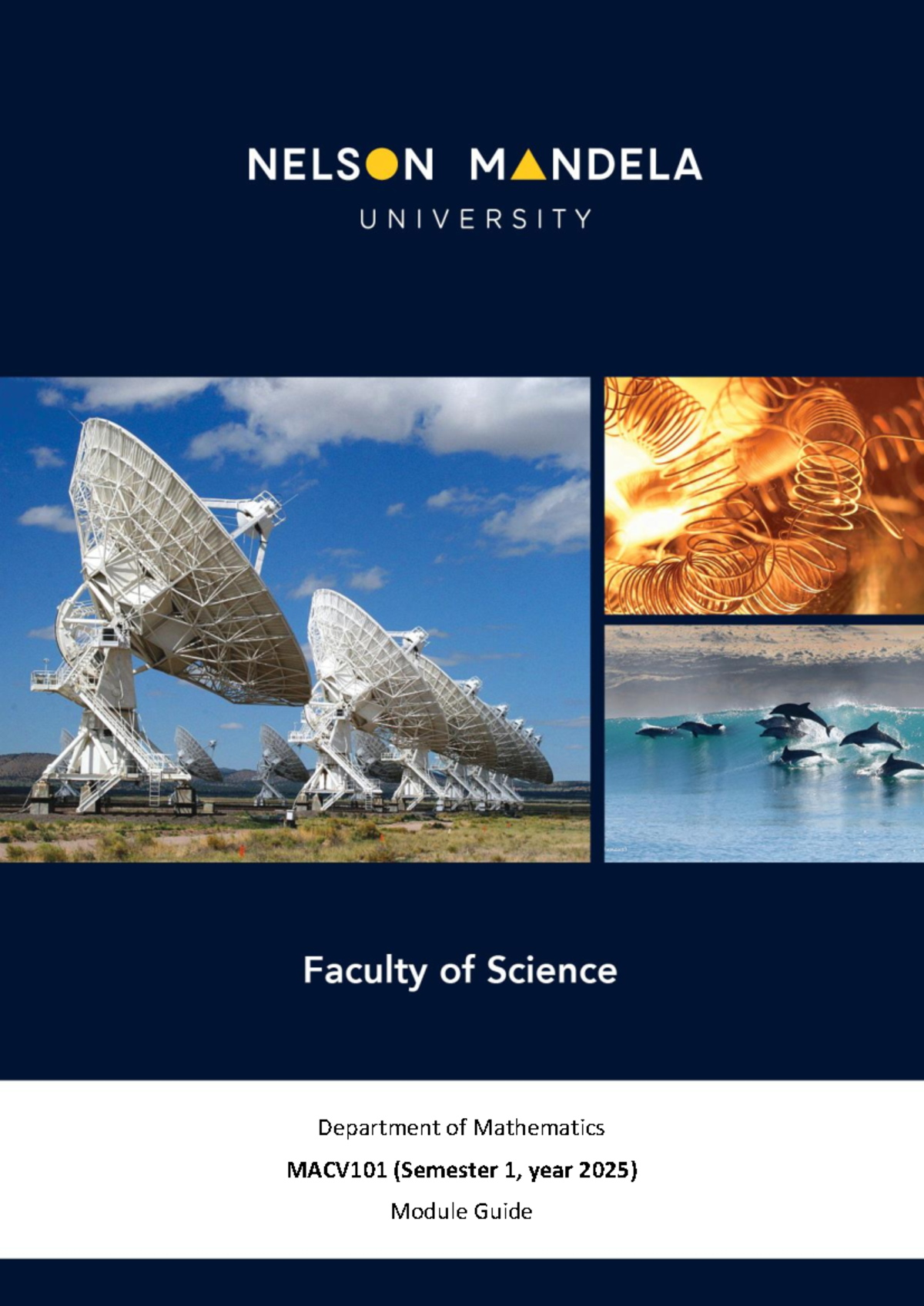 MACV101 Mathematics Module Guide - Semester 1, 2025 - Studocu