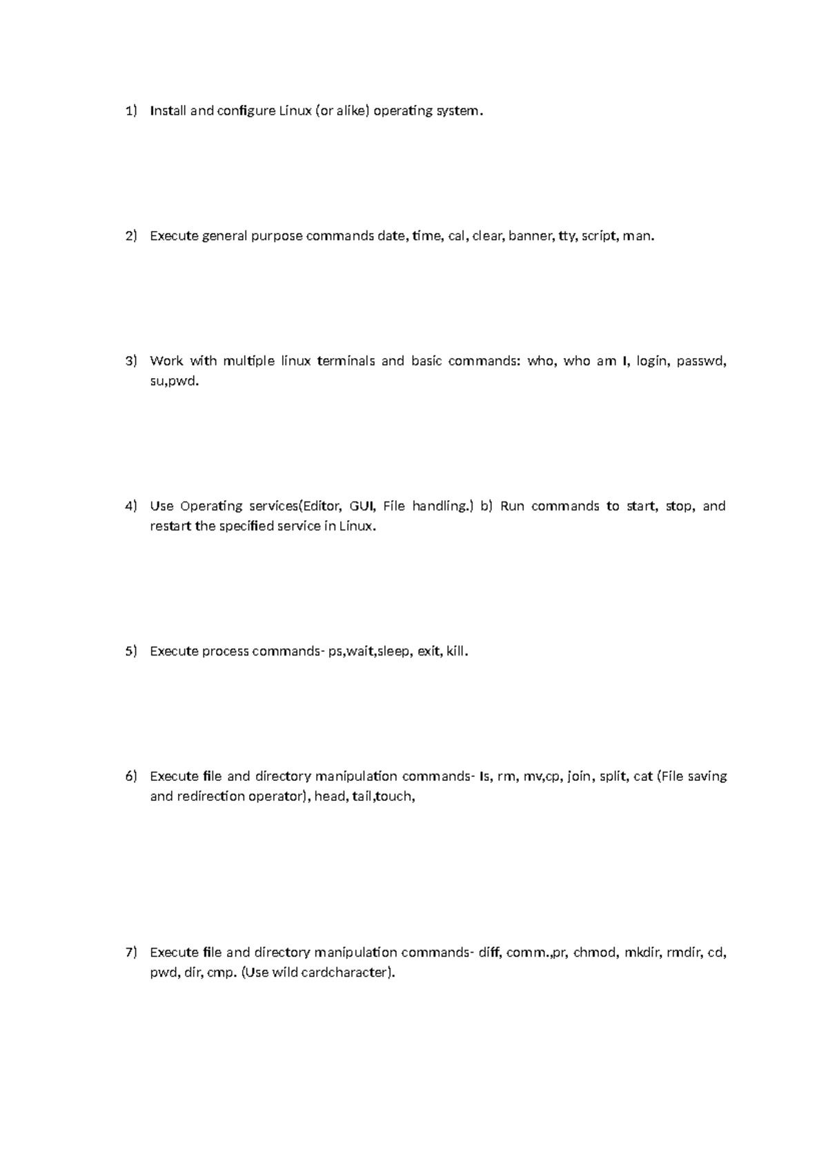 OSY Internal question - Install and configure Linux (or alike ...