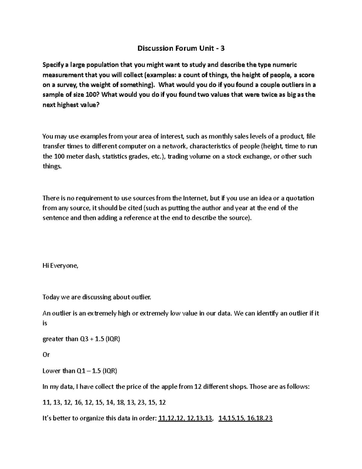 Introduction to Statistics Learning Journal - Entry One - Studocu