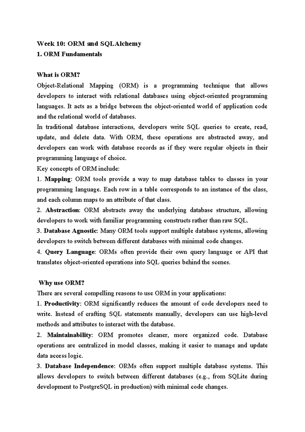Week 10 - Assessment on html - Week 10: ORM and SQLAlchemy ORM ...