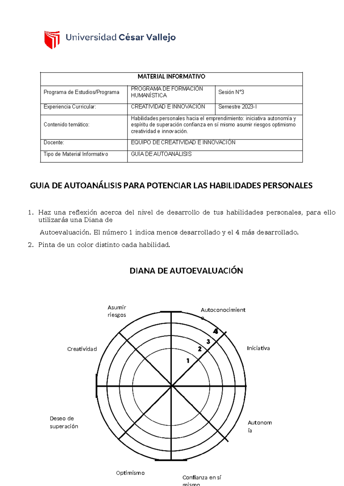 GUÍA DE Autoanalisis 3 - Guia - MATERIAL INFORMATIVO Programa de ...
