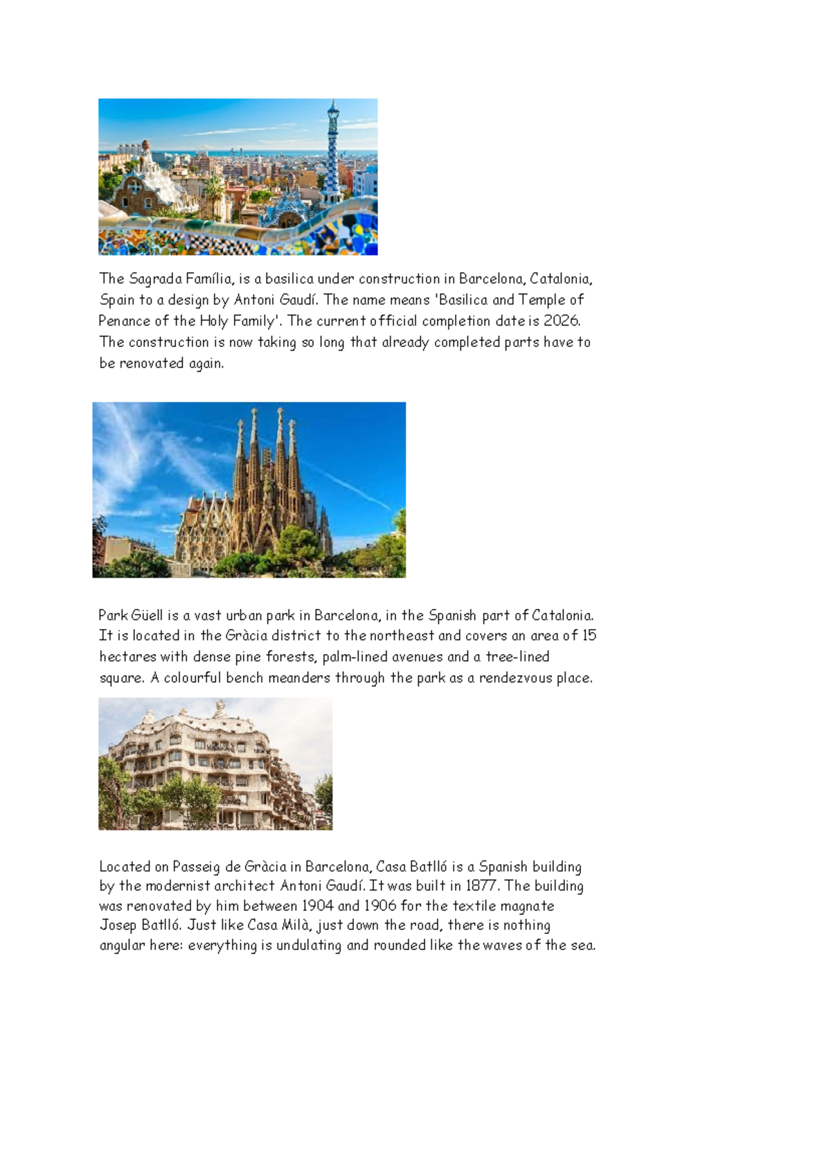 A&D Gaudí: Exploring the Architectural Wonders of Barcelona - Studeersnel