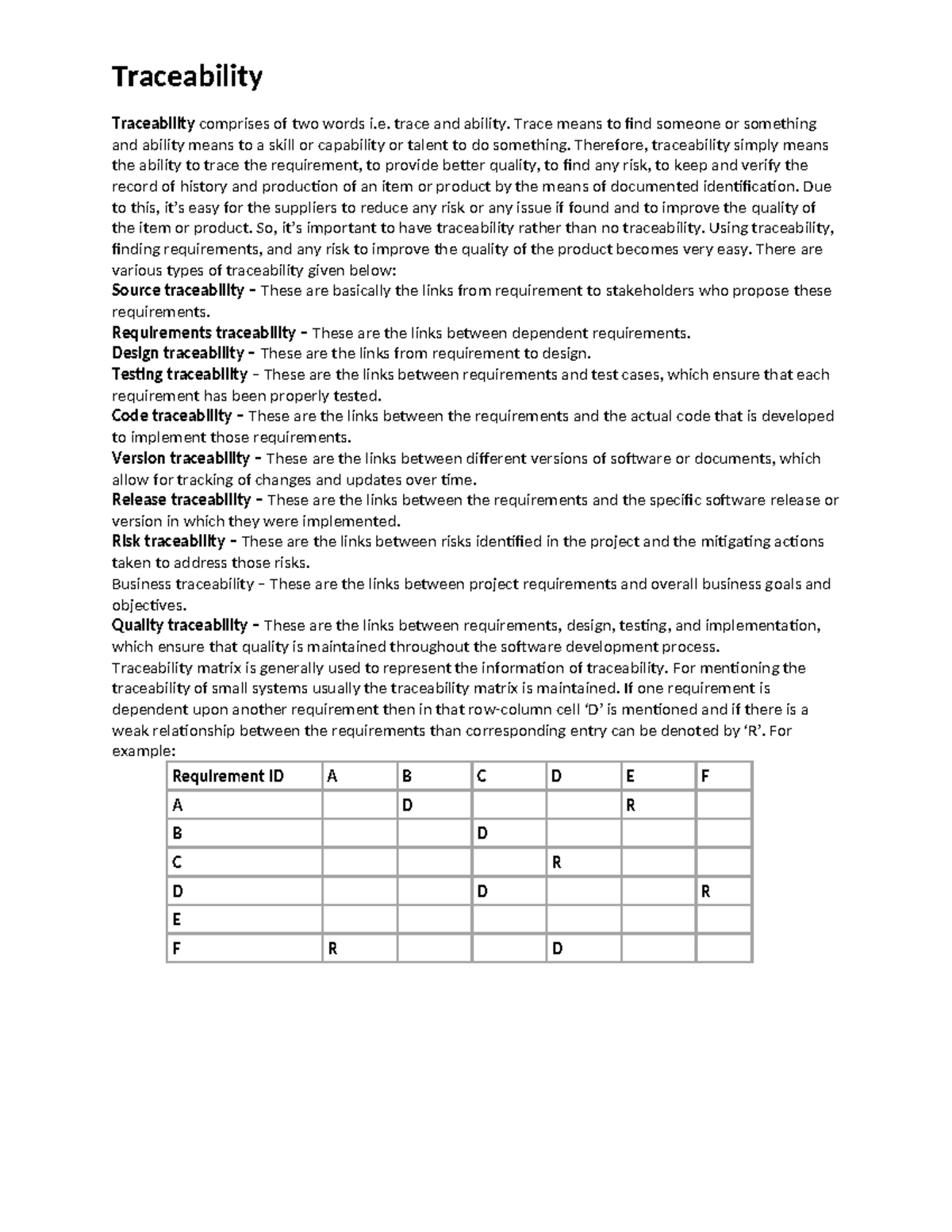 Traceability in Software Development: Understanding Types and ...