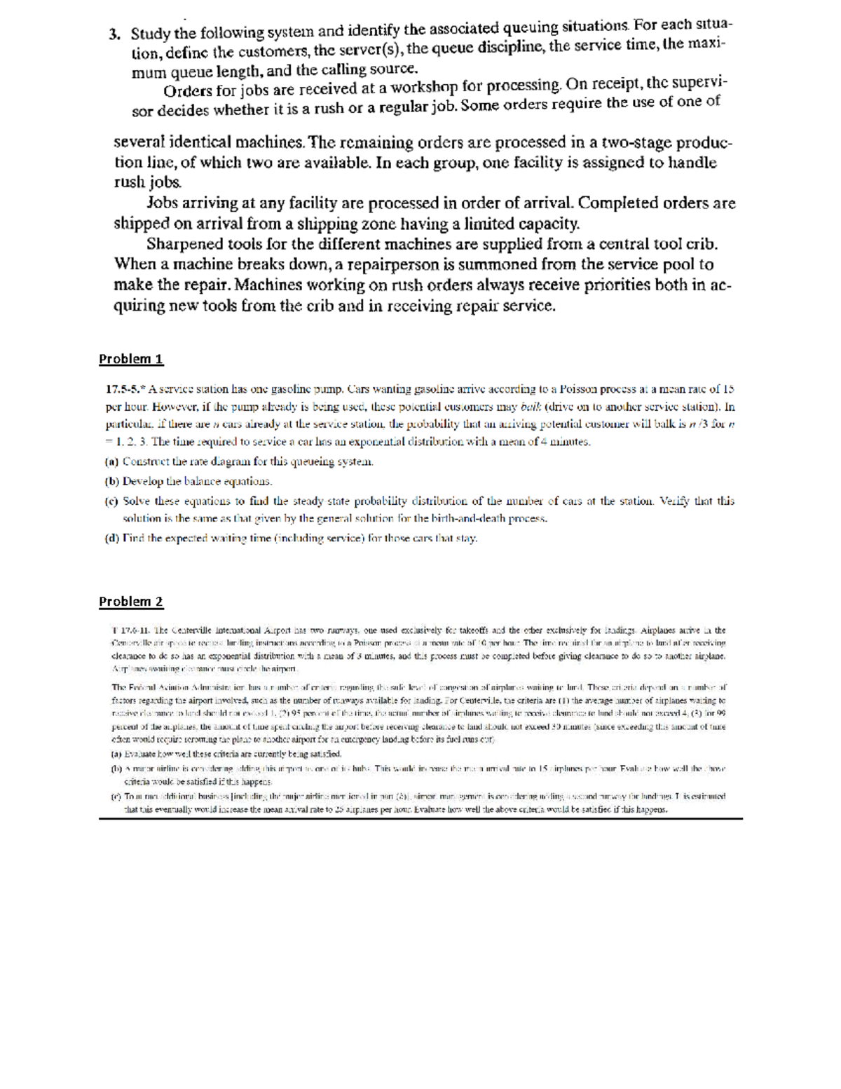 Queuing Theory Practice Exercises (Course Code: 3) - Studocu