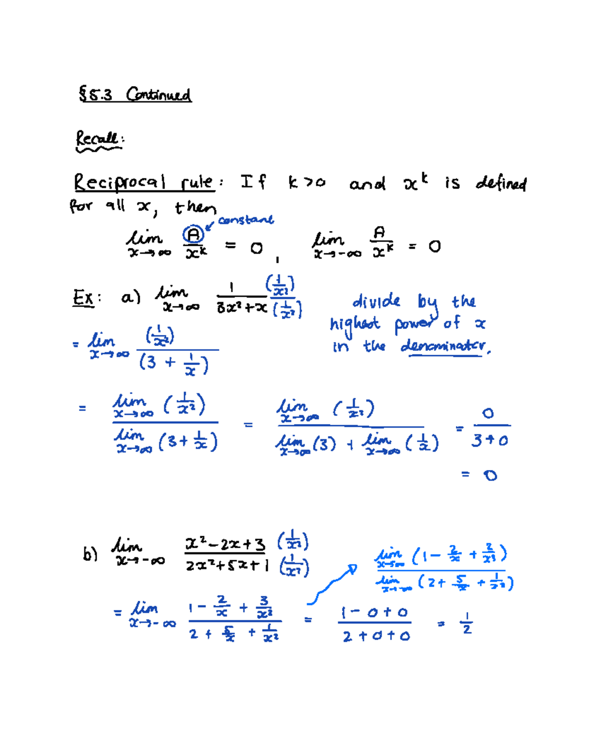Calculus Limits and Continuity Lecture Notes - Studocu
