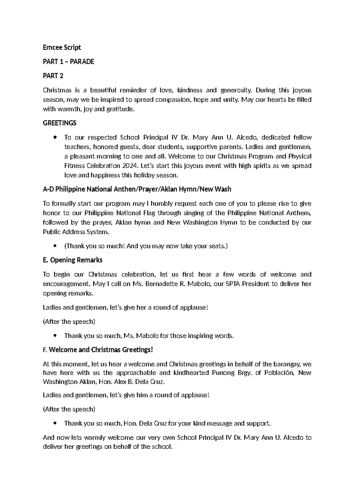 Irish Rangers Cheer Sample Script for Yell Practice - Studocu