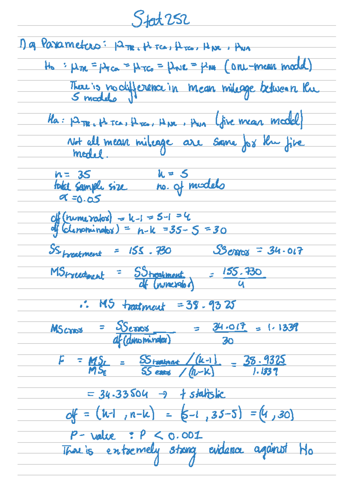 Stat 252 lab 3 solutions - The means comparisons diagrams in parts (c ...