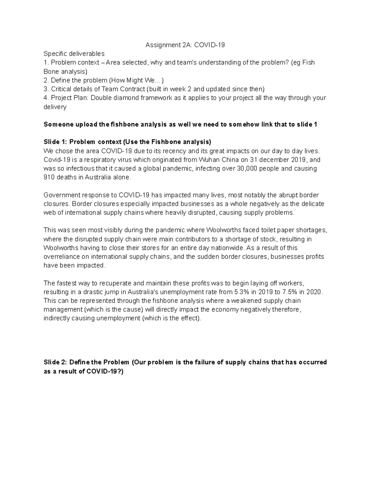 COMM 1120 - Assignment 1A - COMM 1120 – Collaboration and Innovation in ...