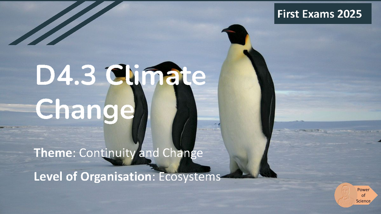 D4.3 Climate Change: Ecosystem Impacts & Anthropogenic Drivers - Studocu