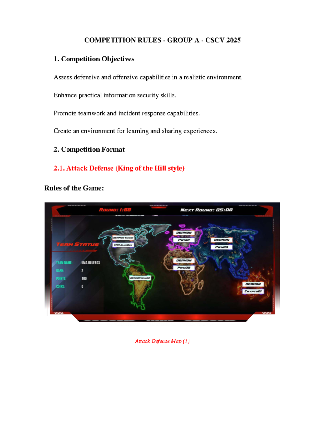 CSCV 2025 - Group A Competition Rules and Format Overview - Studocu