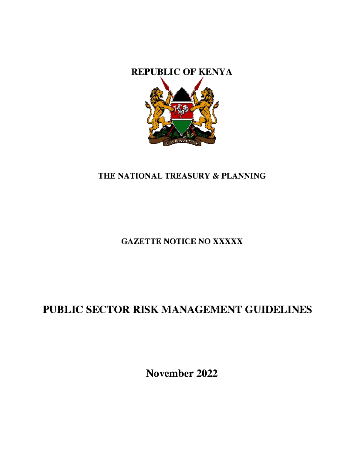 Public Sector Risk Management Guidelines Final Draft - November 2022 ...