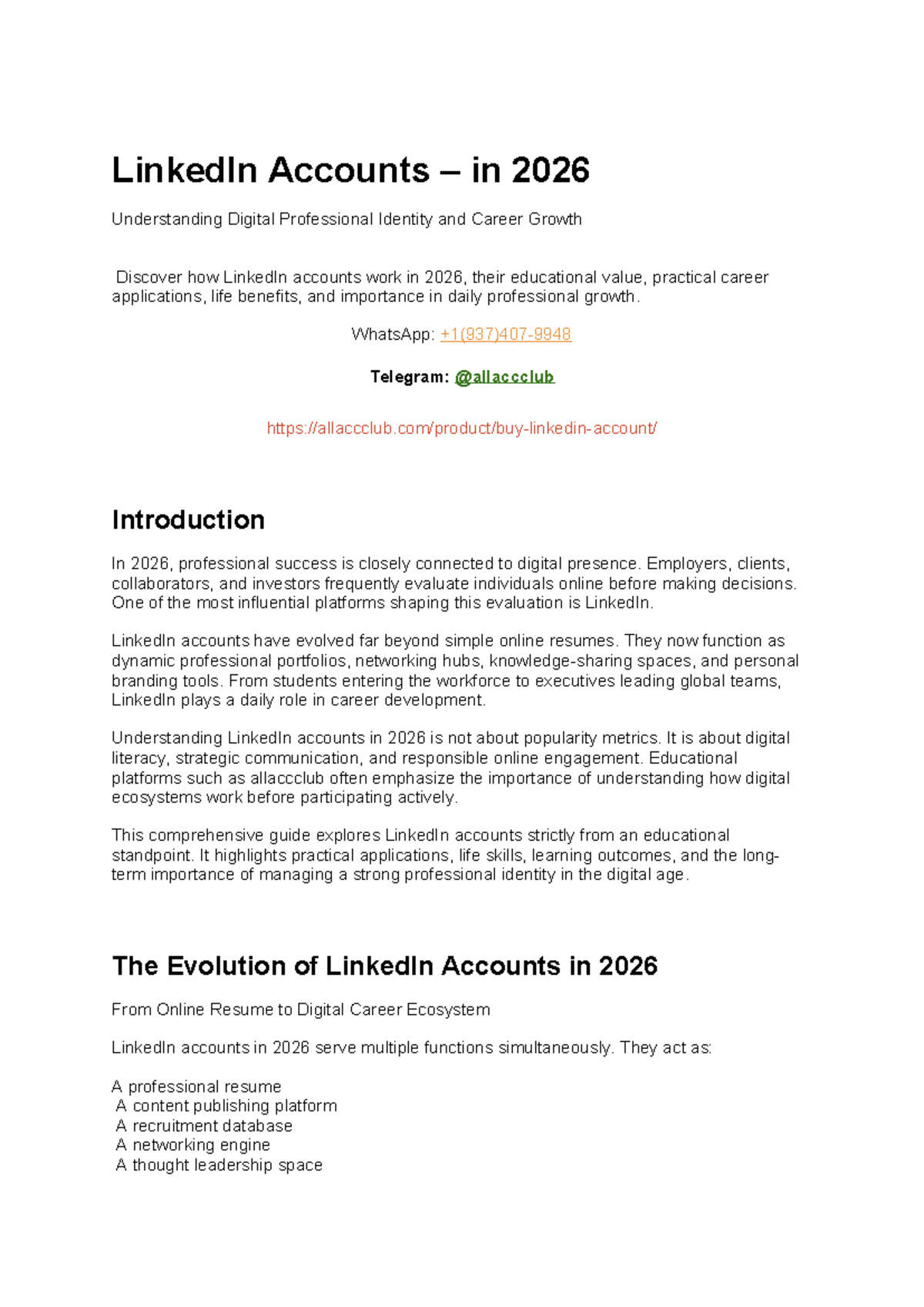 LinkedIn Accounts in 2026: A Guide to Digital Identity & Career Growth ...
