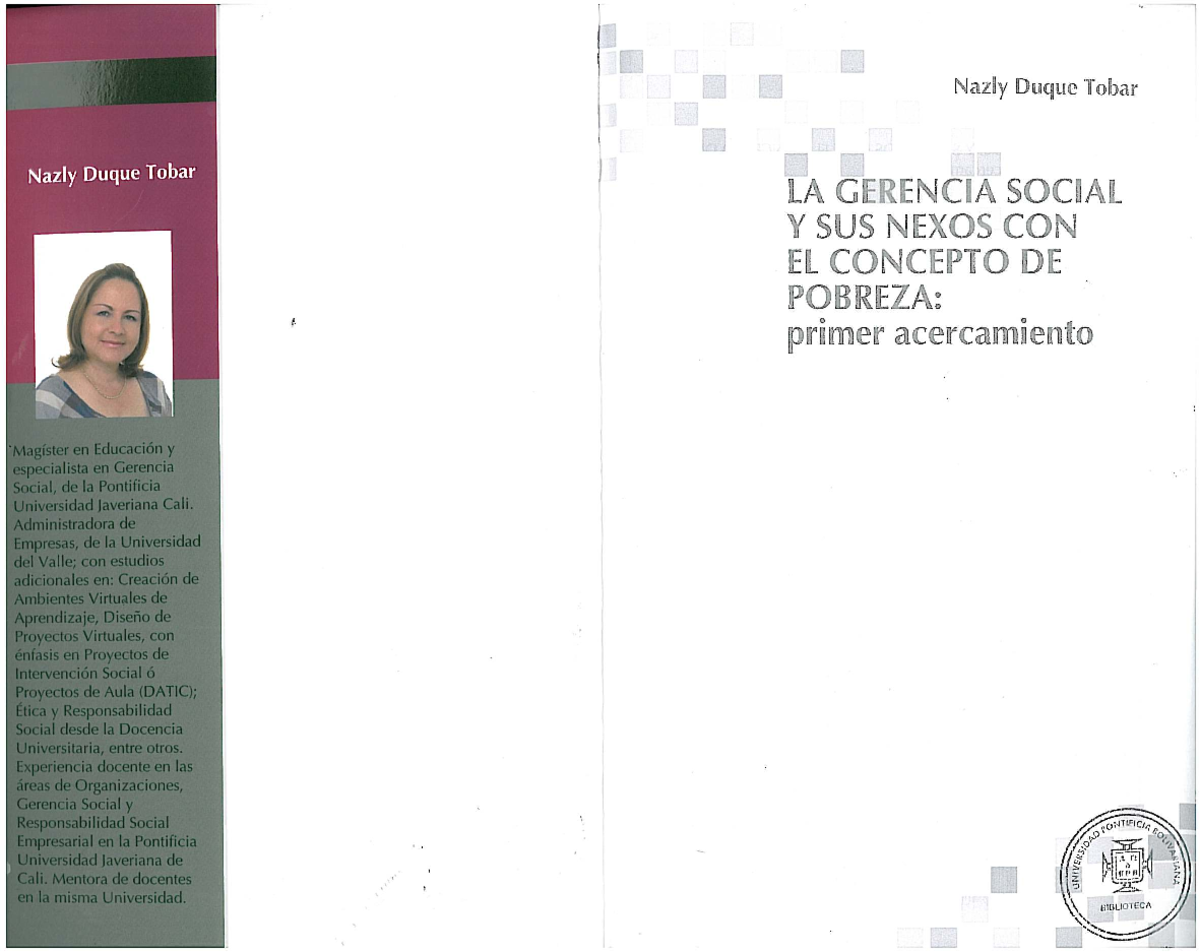 Gerencia Social y Pobreza: Un Enfoque Integral (EDU-361) - Document Preview
