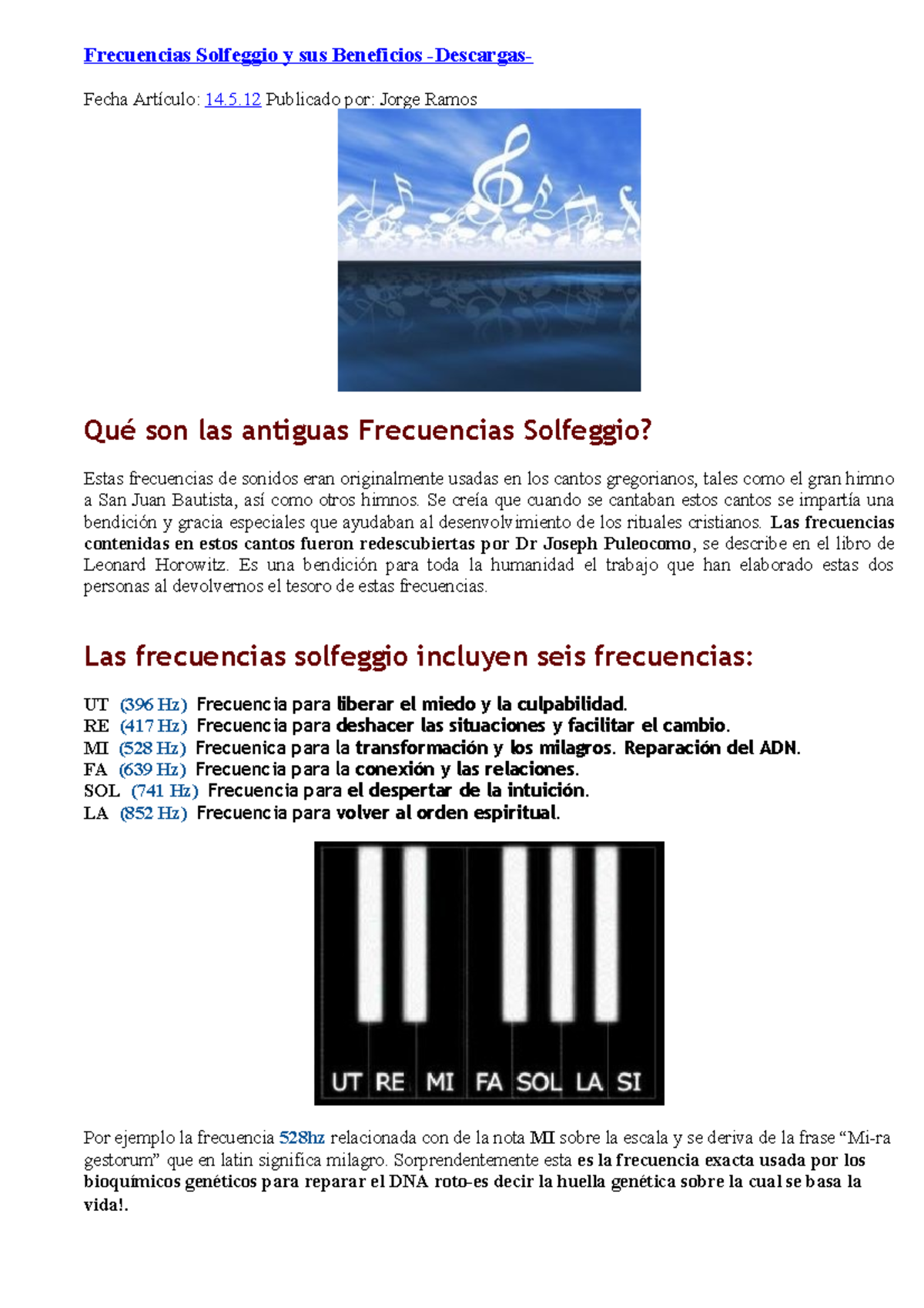 179205443 Frecuencias Solfeggio: Beneficios y Descargas WAV - Studocu