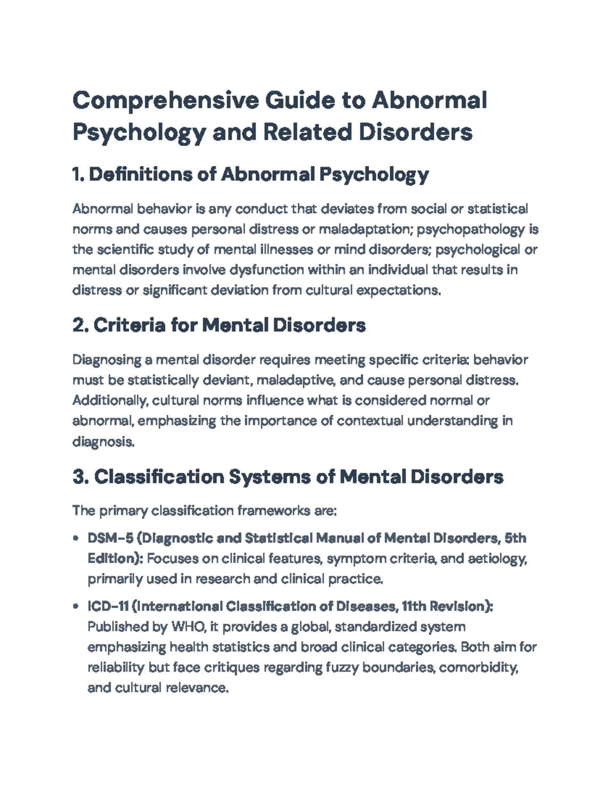 Comprehensive Overview of Abnormal Psychology: Key Concepts & Criteria ...