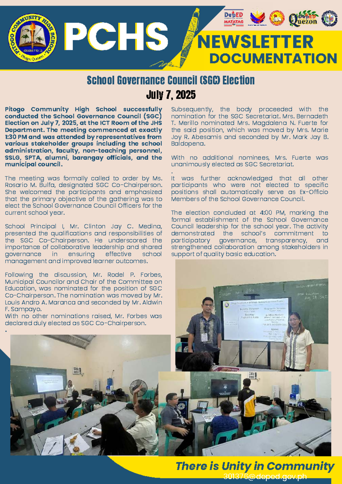 PCHS SGC Election & Meeting Documentation (2025-2026) - Studocu