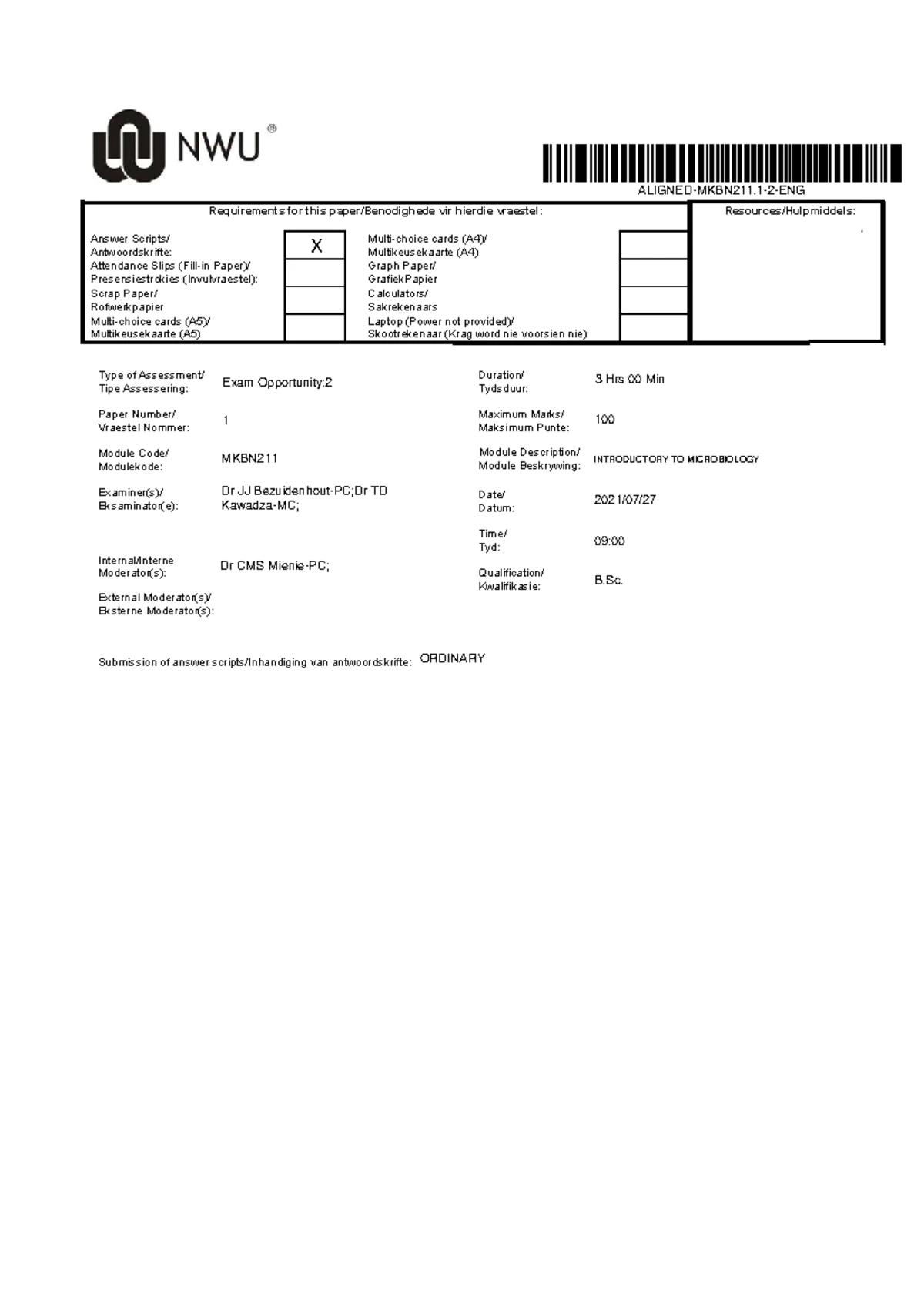 NWU Microbiology Laboratory Safety AND Practical Rules Declaration ...