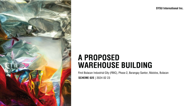 Proposed Warehouse Building Design - SYSU International Inc. (Scheme ...