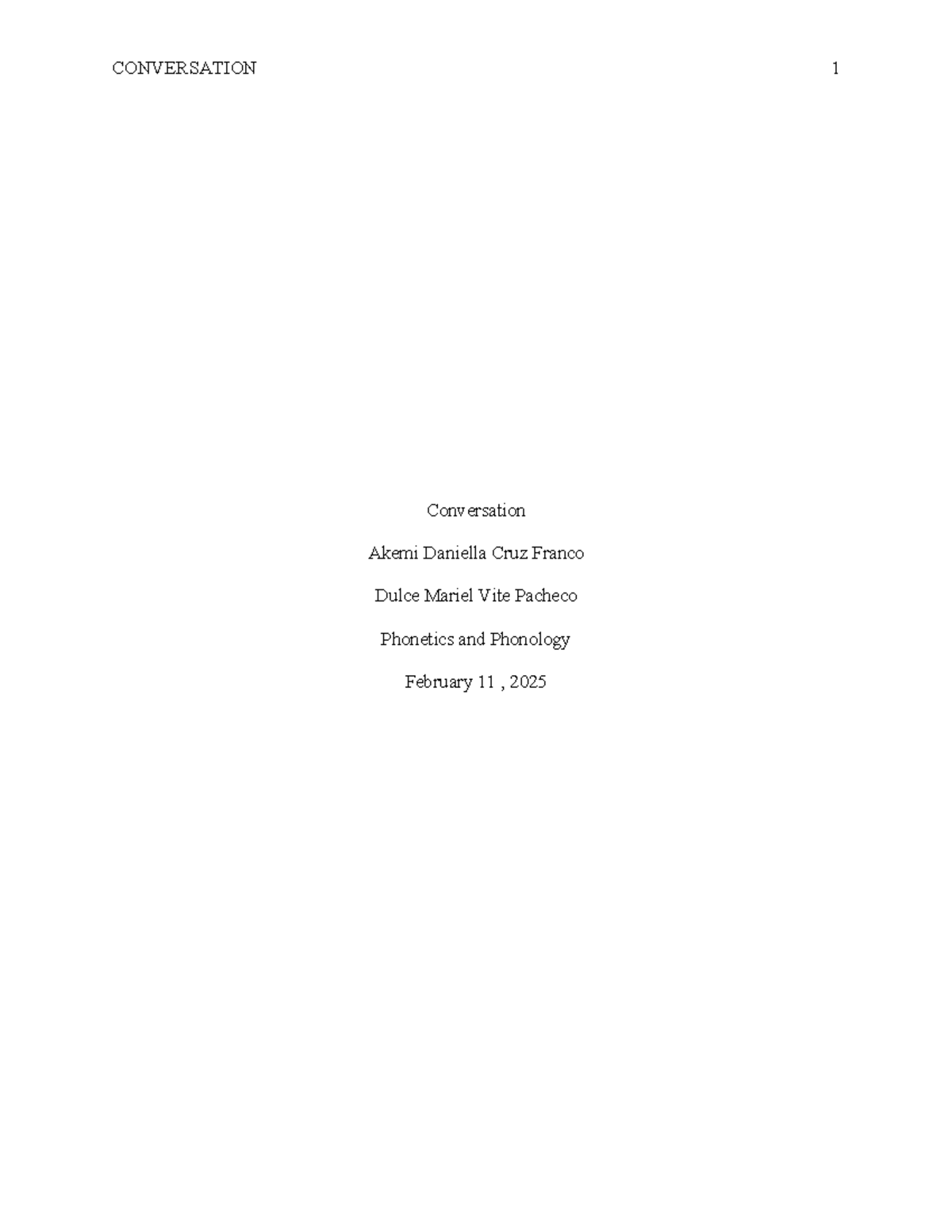 Copia de Versation Template - Inglés III - CONVERSATION Conversation ...