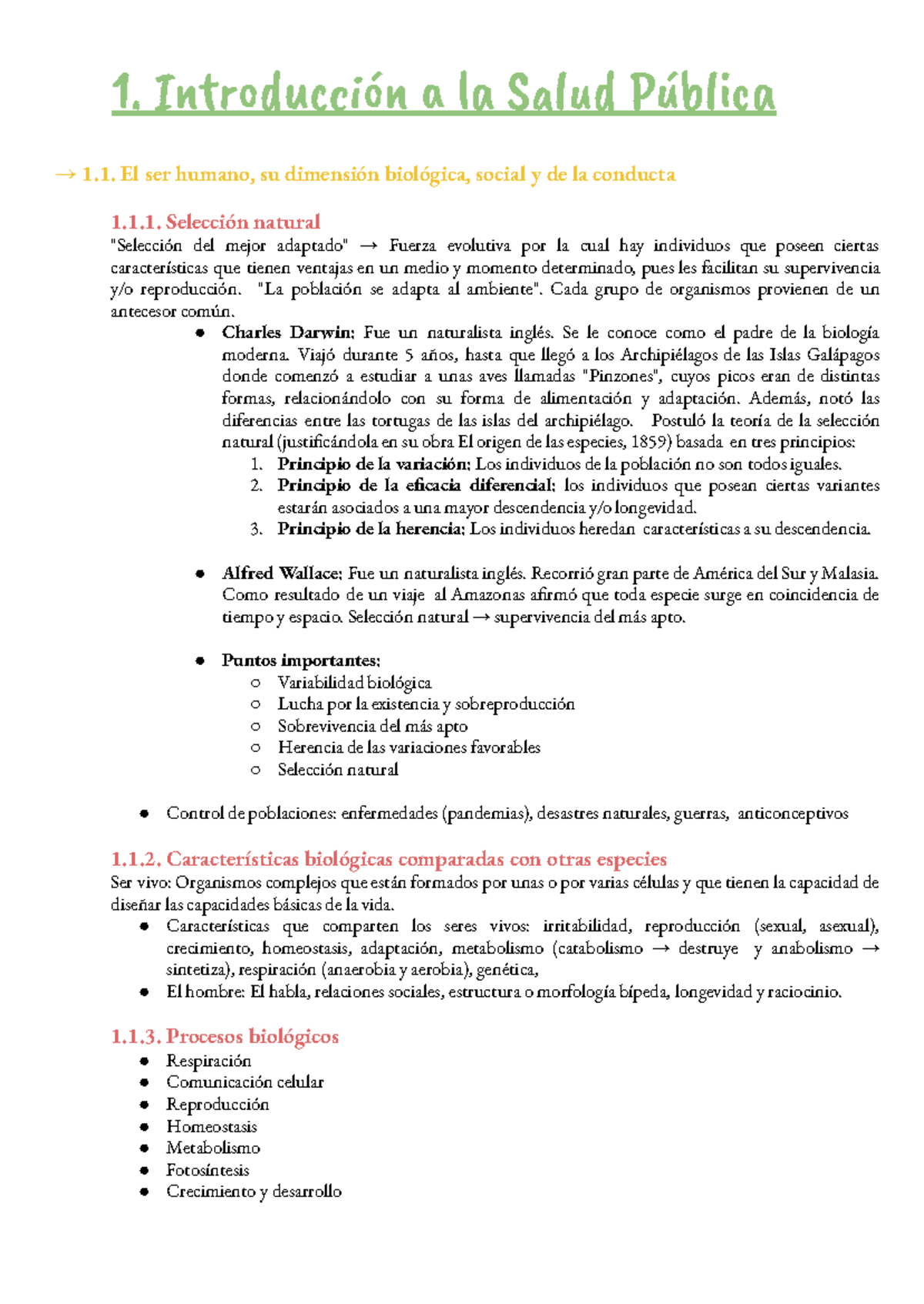 Salud Pública II - Apuntes de Clase sobre Selección Natural en SP II - Document Preview