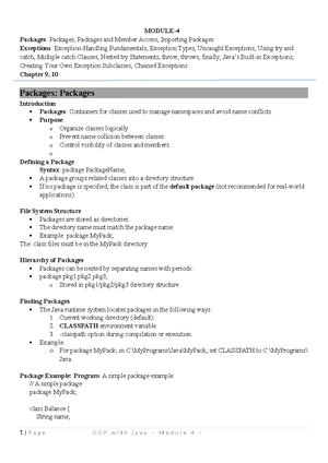 OOP with java Module 5 - Trying to give more information - MODULE ...