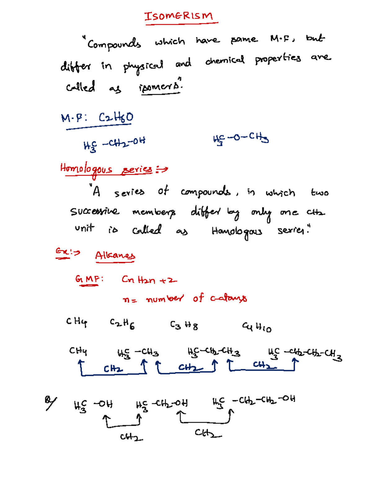 02 Isomerism Lecture Notes by Reddy Sir - Document Preview