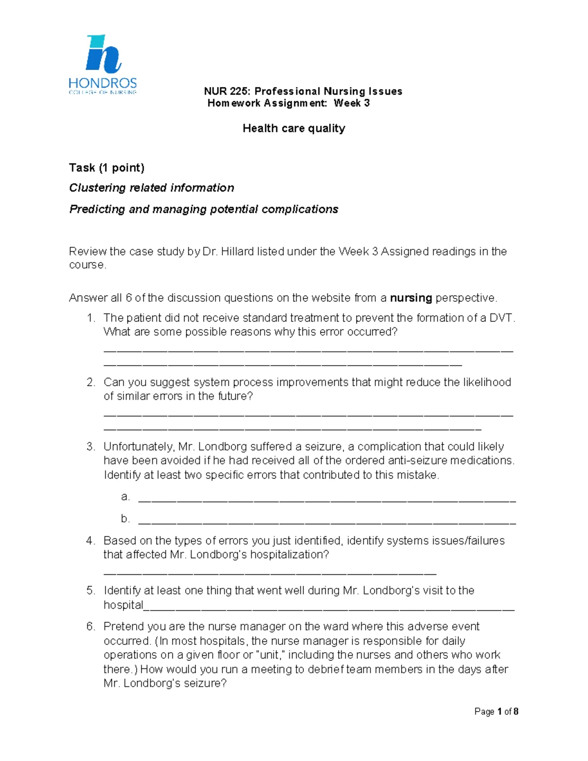 NUR 205 Transition to Associate Degree Nursing Overview and Key ...