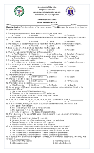 Grade 11 STEM: Hypothesis Testing Lesson Activity Overview - Studocu