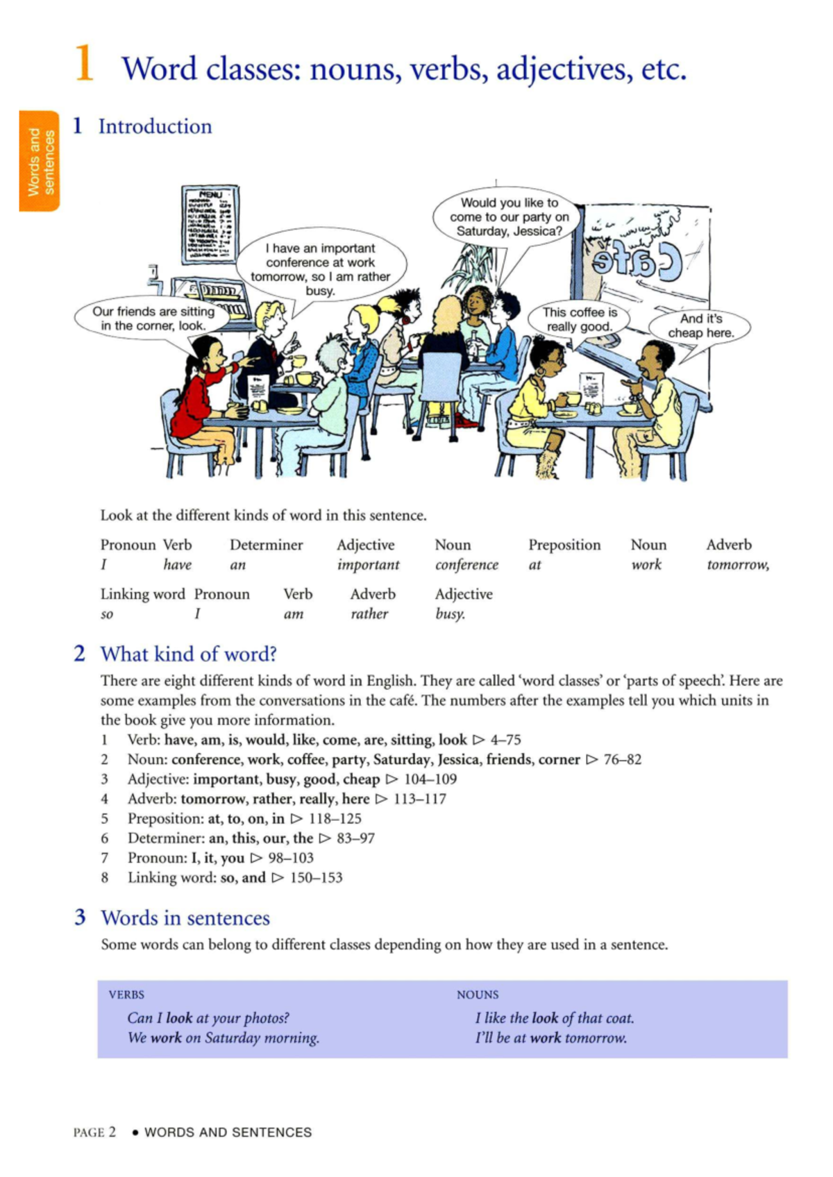 1 Word Classes: Nouns, Verbs, Adjectives - Sentence Structure & Order ...