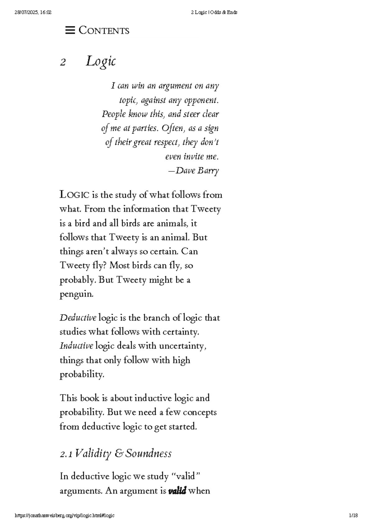 2 Logic Odds & Ends - PHIL1005 Study Notes on Inductive Logic - Studocu